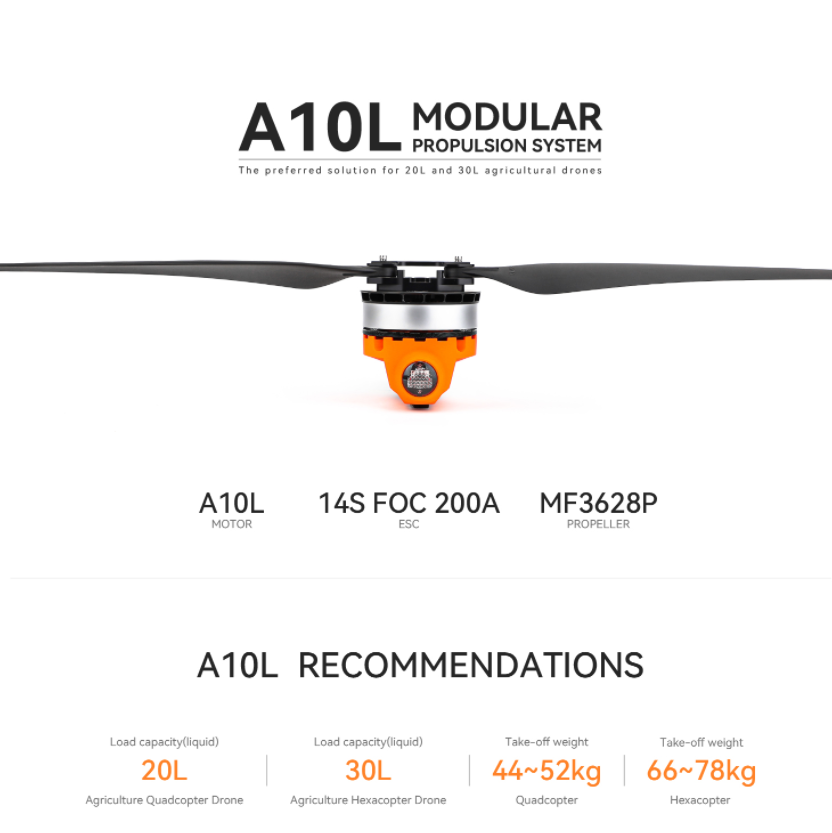 Kit de Motor T-MOTOR A10L 12S  - Drone Kit Hexacopter reseña y precio