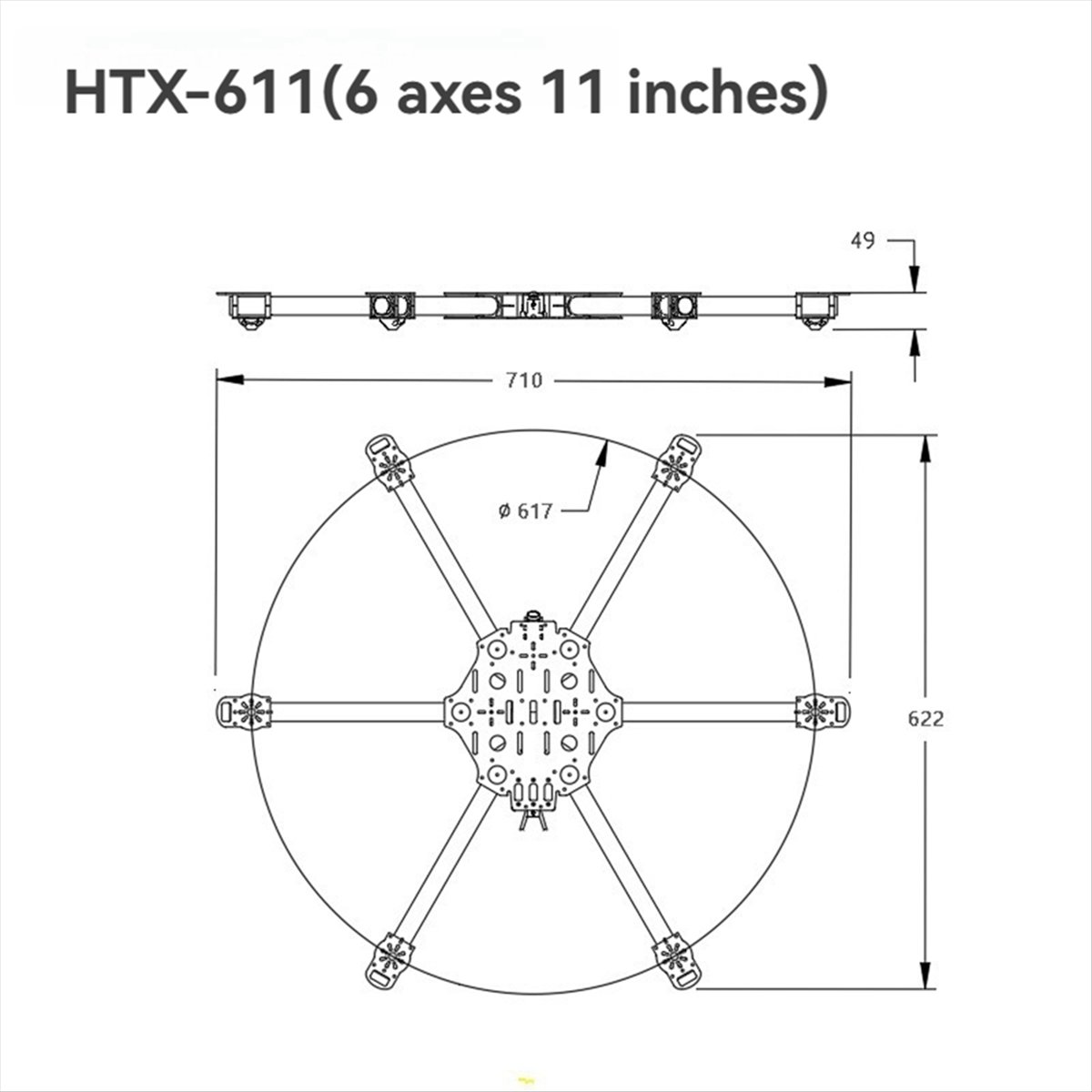 ▶ ✔ ▃ Kit de Marco Hexacóptero - Drone Kit Hexacopter reseña y precio
